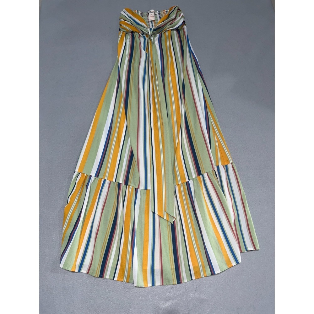 A Calin by Flying A Line Dress‎ Womens Small Multicolor Striped Smocked Back